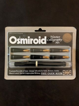 Osmiroid Master Calligraphy Set With Booklet Made In England