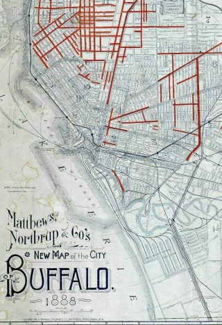 Buffalo,  Ny. ,  1888 City Map By Natthew 