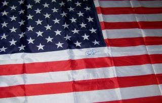 Barack Obama autograph from house of representatives USA flag 6