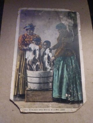 Vintage Rare African American Early Black Americana Postcard (1918)