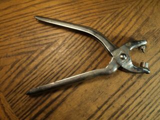 Vintage Scovill Grommet Punch Pliers Tool - 7 - 11/16 " Long Usa