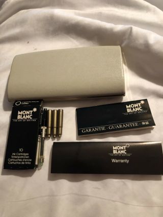 Montblanc White Box And Papers No Pen Mont Blanc