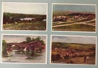 Four Vintage Nys O & W Railroad Postcards Livingston Manor,  Liberty,  Ferndale