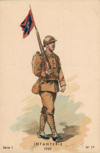 Military Postcard Infanterie 1939 Maurice Toussaint 02.  06