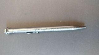 Vintage Wahl Eversharp Art Deco Engraved Sterling Silver 925 Mechanical Pencil