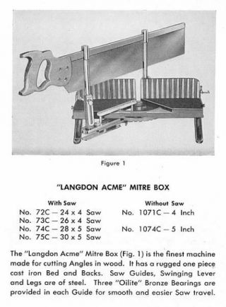 Vintage Millers Falls Langdon Acme 74C Mitre Box - End Bracket,  & Length Guage 4