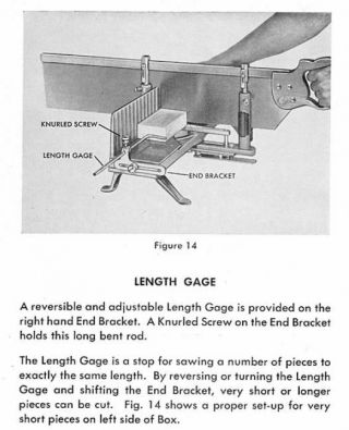 Vintage Millers Falls Langdon Acme 74C Mitre Box - End Bracket,  & Length Guage 6