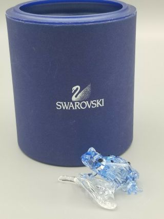 Rare Signed Swarovski Crystal Blue Dart Frog Event Piece Box