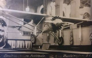 Vintage 1920 ' s Panoramic Photo of Charles Lindbergh Spirit of St Louis Airplane 2