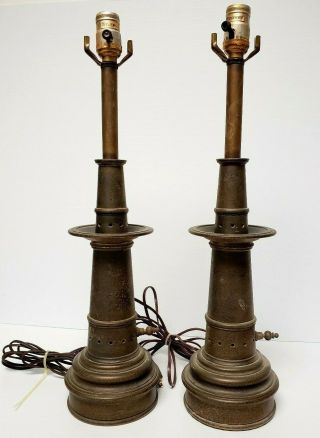 22 " Brass Fire Hose Table Lamp Conversion {great Gift For A Firefighter}