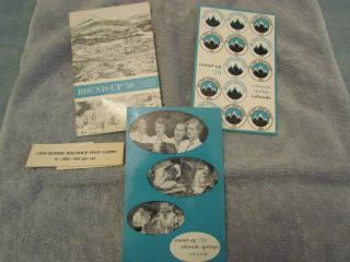 Group Of 3 Vintage 1959 Girl Scout Senior Roundup Postcards Colorado Sprgs Co