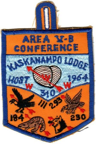 Boy Scouts Oa Conclave Area 5b 1964 Section Bsa Patch Badge