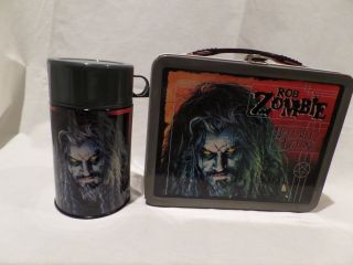 Rare - 2001 Rob Zombie Metal Lunch Box With Matching Thermos By Neca