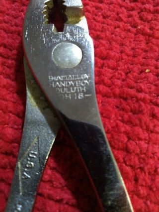 Vintage Diamalloy Handyboy DH18,  Pliers/Adjustable Wrench,  Combo 3
