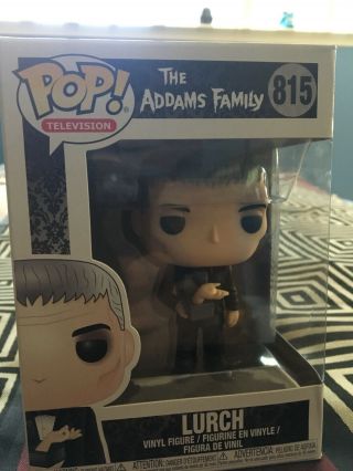 Funko Pop The Addams Family Lurch (with Thing) Rare / Very Hard To Find