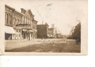 Rppc Owosso Movie Theatre Main Street Country Store Fronts 16