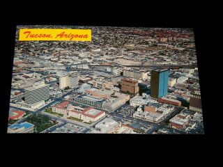 Vintage Postcard,  Tucson,  Arizona,  Az,  Aerial View Of City,  Courthouse & City Hall