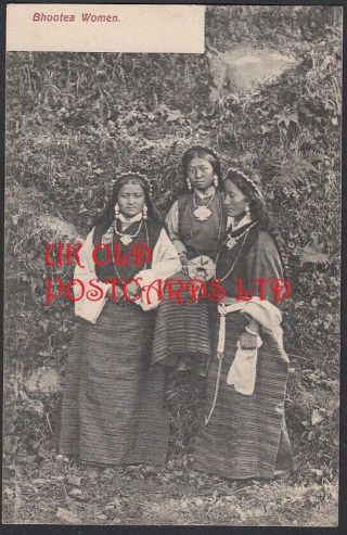 India - Bhootea / Bhotia Women From Tibet.