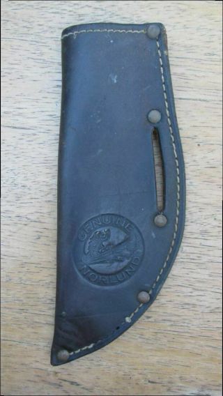 Rare Old Leather Sheath For Norlund Deep River Skinning/hunting Knife