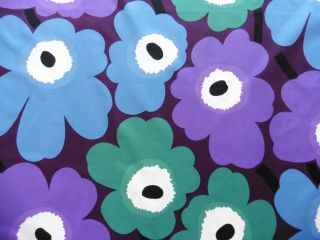 Finnish Marimekko Cotton Fabric With Piene Unikko 2 Print By Maija Isola Design
