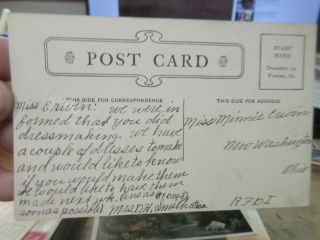 Vintage Old OHIO Postcard Tiffin Seneca County Infirmary Home Orphanage Gardens 2