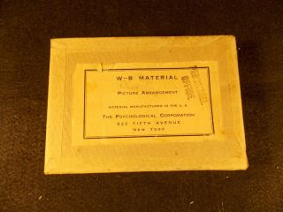 W - B Material Picture Arrangement The Psychological Corporation Boxed Test Old
