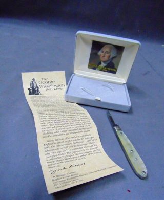 Camillus George Washington Pen Knife Mother Of Pearl 1930 