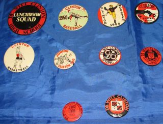 10 De Witt Clinton High School Buttons Historical Memorabilia,  Usc 712
