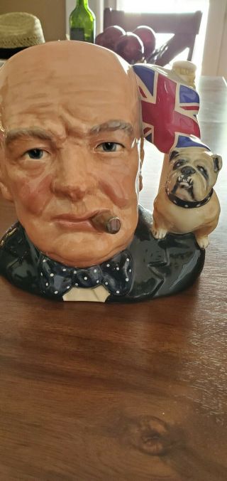 1992 Royal Doulton Winston Churchill Bulldog Character Jug Of The Year D6907