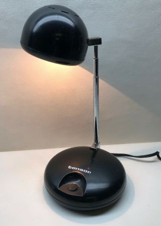 Vintage Mid Century Modern Retro Desk Reading Lite Lamp Tensor Chrome Black