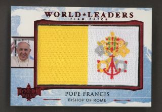 2016 Decision Red Foil World Leaders Pope Francis Bishop Of Rome Flag Patch