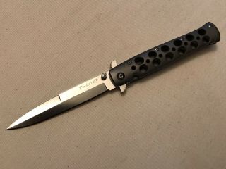 Cold Steel Ti - Lite Stiletto Knife Titanium Handles Made In Japan Vtg