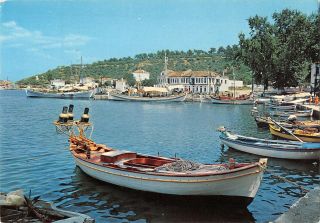 B110767 Greece Thossos The Small Port In Limena Bateaux Boats