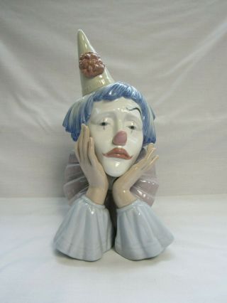 Lladro " Jester " Clown Bust Head Figurine 5129