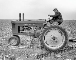 Photograph Vintage John Deere Farm Tractor Year 1940 8x10
