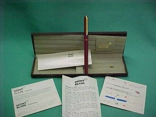 Vintage Montblanc Noblesse Slimline Fountain Pen W/box And Paperwork Germany