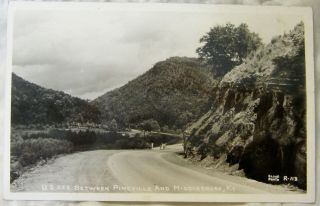 Vintage Real Photo Postcard - U.  S.  25 Between Pineville & Middlesboro,  Ky.  1947