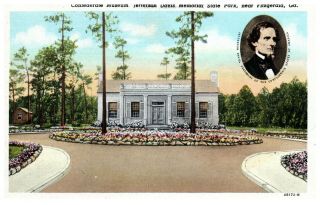 Postcard Ga.  Fitzgerald Confederate Museum Jefferson Davis Memorial C1950 A - 1