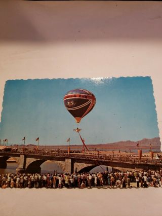 Vintage Rppc Postcard London Bridge Lake Havasu Arizona Opening A1 - 09