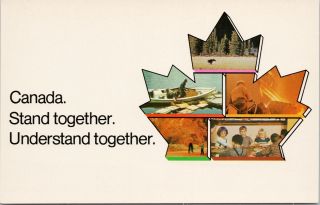 Canada Patriotic Stand Together Understand Together Advertising Postcard F18