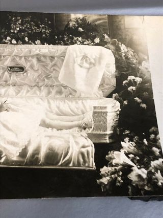 Photo RPPC Casket Post Mortem Funeral Death Girl Teen Dress Kid Williamstown,  PA 5
