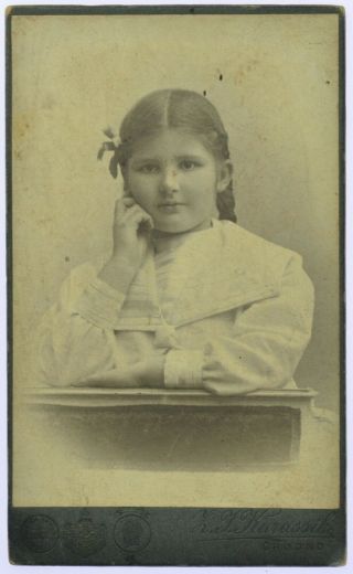 Cdv Photo Grodno Girl Phot.  Karasik,  Imperial Russia,  Belarus (4167)