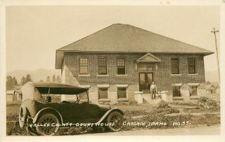 Wesley Andrews Rppc No.  55 Valley County Court House Cascade Id 1920s Unposted