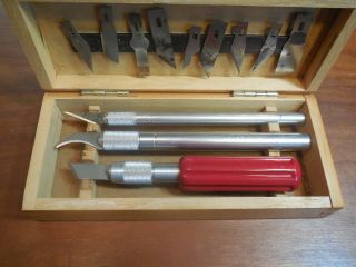 Vintage X - ACTO 1977 Knife Chest No.  5082,  Knife Set,  Wooden Box,  Outer Box 2