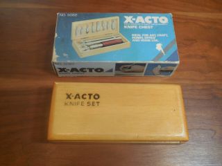 Vintage X - ACTO 1977 Knife Chest No.  5082,  Knife Set,  Wooden Box,  Outer Box 4