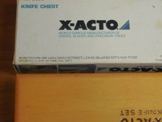 Vintage X - ACTO 1977 Knife Chest No.  5082,  Knife Set,  Wooden Box,  Outer Box 5