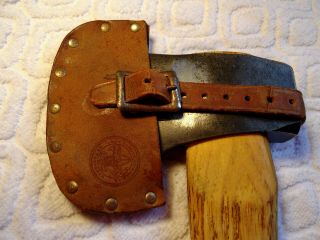 Vintage Plumb Boy Scout Axe Hatchet with Leather Sheath 5