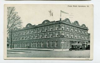 Vintage Postcard Sycamore Il Fargo Hotel 1951