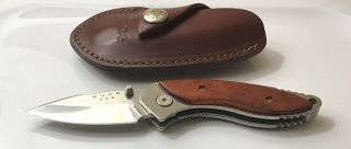 Stunning Buck Usa 271 Alpha Dorado Knife Bos 154cm With Leather Case Wow