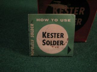 Vintage Kester Plastic Rosin Core Solder with directions 5
